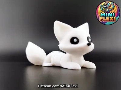 Mini Flexi Arctic Fox - Print-in-Place Articulated