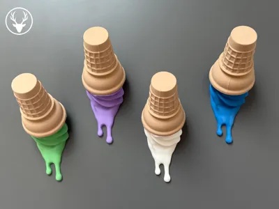 Ice Cream Towel Hook / Fridge Magnet 