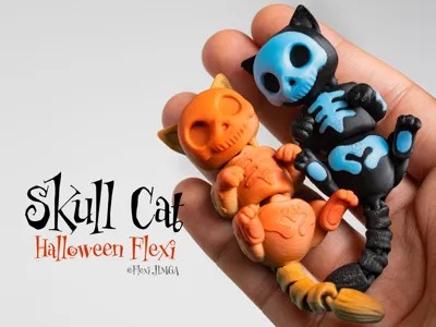 Halloween Spooky Cat - Articulated & Keychain