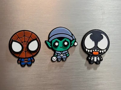 Cute Spider Man Magnets - Layered Design!