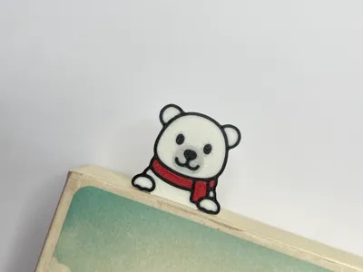 Polar Bear Bookmark – cozy and gentle