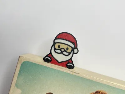 Santa Bookmark – kind and jolly