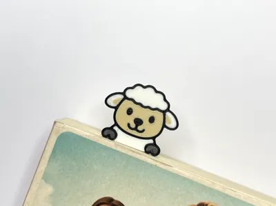Sheep Bookmark – soft and calm
