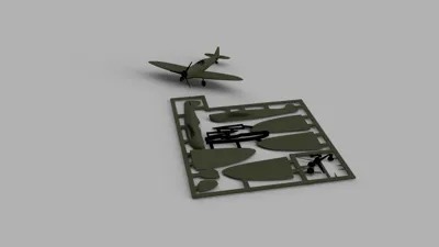 Spitfire Plane Kit Card