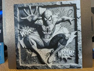 Spiderman slate style hueforge