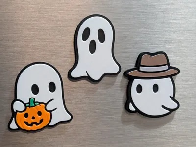 Cute Halloween Ghosts Magnet Set – Fast Print