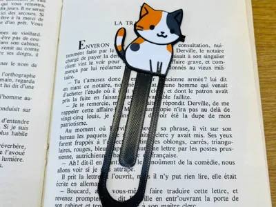 Cute Calico Cat Bookmark
