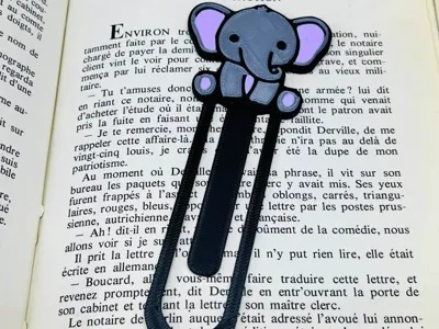 Cute Elephant Bookmark