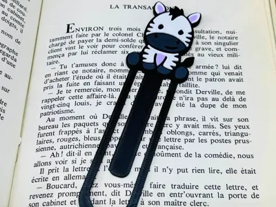 Cute Zebra Bookmark