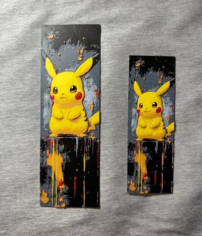 Pikachu Hueforge Bookmark - 2 sizes